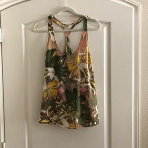 BB Dakota floral racerback tank